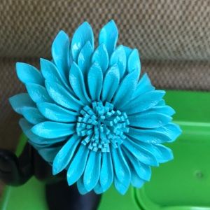 Leather turquoise bracelet.